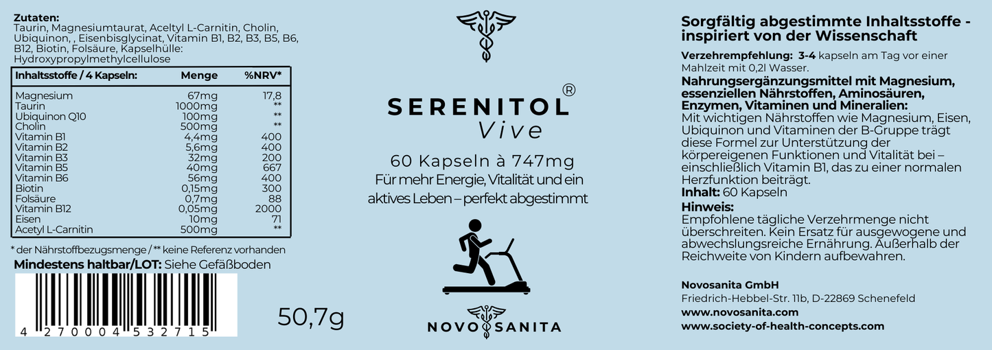Serenitol® Vive – Verleiht Dir mehr Energie und Vitalität - Geld-zurück-Garantie*