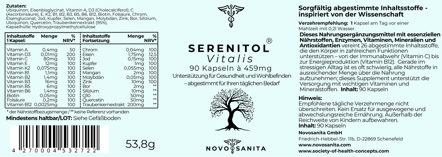 Serenitol® Vitalis – Zell- und Immunsystemschutz für Sie optimiert